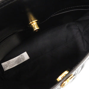 バーバリー レザー ブラック 2WAY ハンドバッグ ショルダーバッグ 黒 0874【中古】BURBERRY