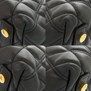 バーバリー レザー ブラック 2WAY ハンドバッグ ショルダーバッグ 黒 0874【中古】BURBERRY