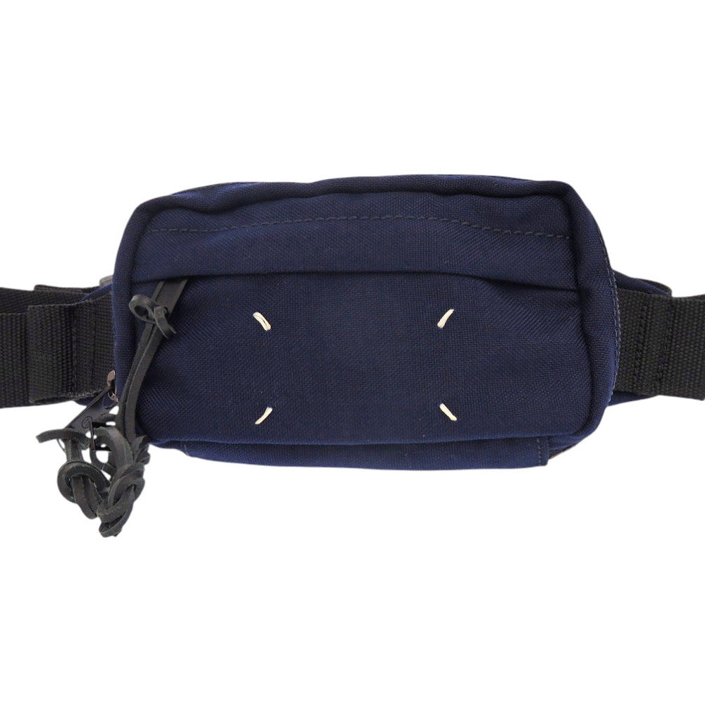 美品 メゾン マルジェラ ミニクロスボディバッグ S55WB0014 キャンバス ネイビー ウエストバッグ 0899【中古】Maison Margiela