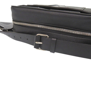 美品 ヴァレンティノ・ガラヴァーニ レザー ブラック ボディバッグ ウエストバッグ 黒 0900【中古】Valentino Garavani