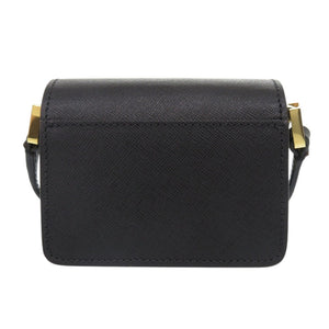 新品同様 マルニ ミニ トランク レザー ブラック ショルダーバッグ 黒 0901【中古】MARNI