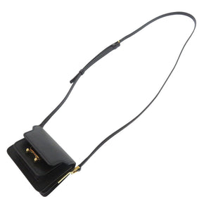 新品同様 マルニ ミニ トランク レザー ブラック ショルダーバッグ 黒 0901【中古】MARNI