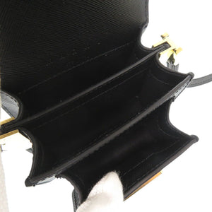 新品同様 マルニ ミニ トランク レザー ブラック ショルダーバッグ 黒 0901【中古】MARNI