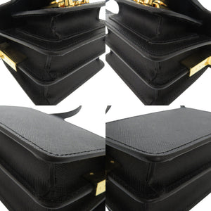 新品同様 マルニ ミニ トランク レザー ブラック ショルダーバッグ 黒 0901【中古】MARNI