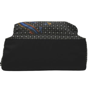 新品同様 ドルチェアンドガッバーナ リュック デイパック 幾何学模様 ドラゴン 龍 ナイロン レザー ブラック 0957【中古】DOLCE&GABBANA