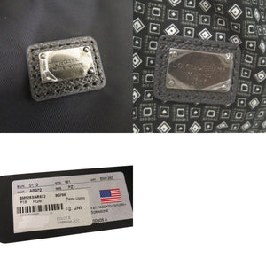 新品同様 ドルチェアンドガッバーナ リュック デイパック 幾何学模様 ドラゴン 龍 ナイロン レザー ブラック 0957【中古】DOLCE&GABBANA