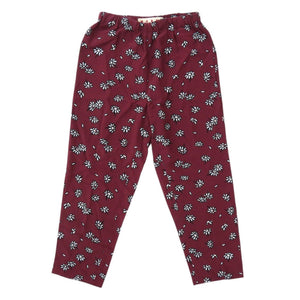 新品同様 マルニ Frank Navin フランクナヴィン コラボ 総柄 シルク サイズ38 ボルドー パンツ 0958【中古】MARNI