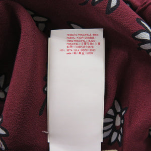 新品同様 マルニ Frank Navin フランクナヴィン コラボ 総柄 シルク サイズ38 ボルドー パンツ 0958【中古】MARNI