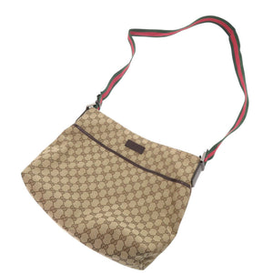 新品同様 グッチ シェリーライン 189751 GGキャンバス ベージュ ショルダーバッグ 0959【中古】GUCCI