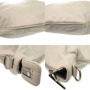 美品 グッチ ワンショルダー ショルダーバッグ メッセンジャーバッグ 243308 002123 レザー アイボリー 0960【中古】GUCCI