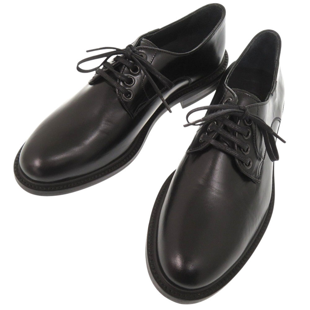 新品同様 ロエベ サイズ38 レザー ブラック ドレスシューズ ビジネスシューズ 黒 0961【中古】LOEWE メンズ