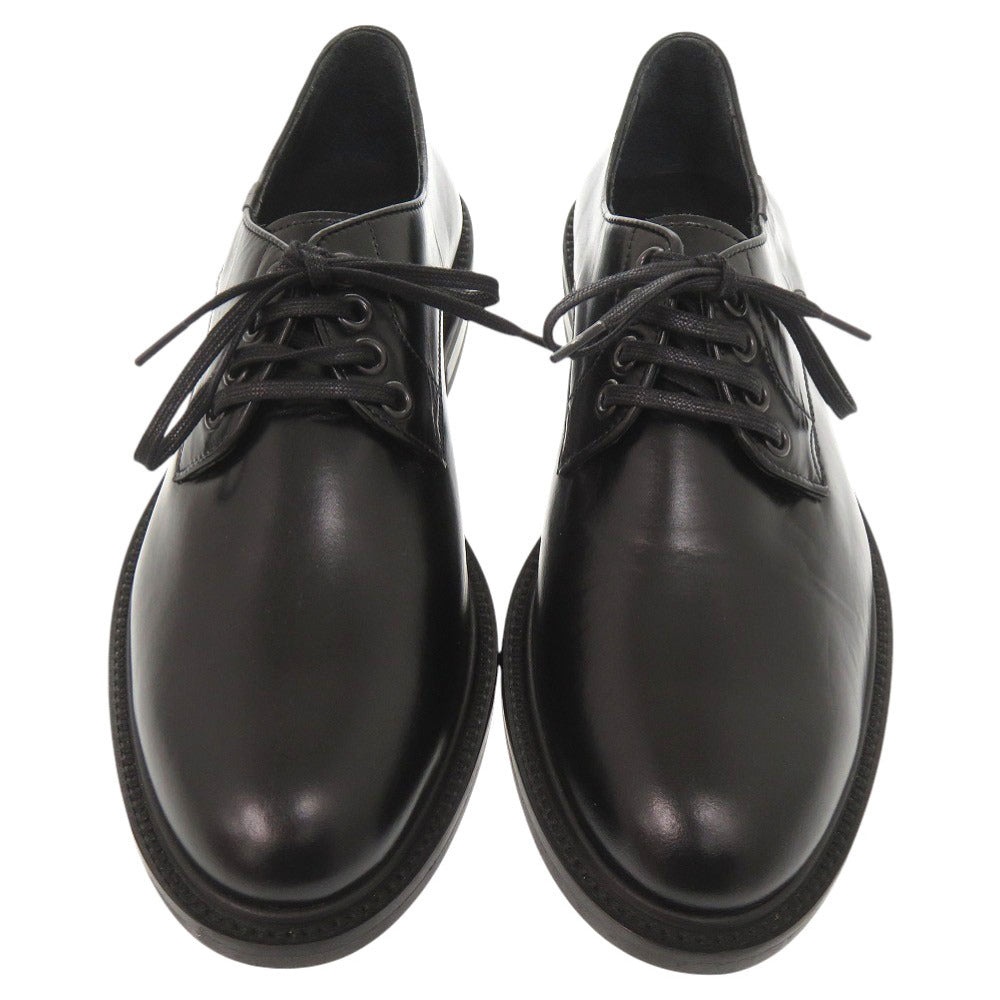 新品同様 ロエベ サイズ38 レザー ブラック ドレスシューズ ビジネスシューズ 黒 0961【中古】LOEWE メンズ