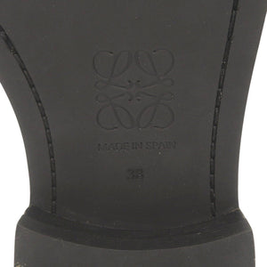 新品同様 ロエベ サイズ38 レザー ブラック ドレスシューズ ビジネスシューズ 黒 0961【中古】LOEWE メンズ