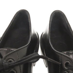 新品同様 ロエベ サイズ38 レザー ブラック ドレスシューズ ビジネスシューズ 黒 0961【中古】LOEWE メンズ