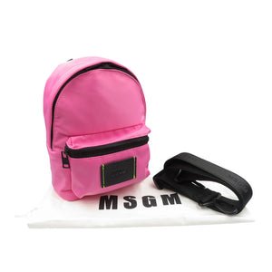 未使用 MSGM 3440MZ91 ナイロン ピンク 3WAY ミニバックパック ショルダーバッグ 0971【中古】MSGM