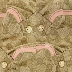 美品 グッチ アビー GGキャンバス レザー 189831 ベージュ ピンク ハンドバッグ トートバッグ 0974【中古】GUCCI