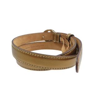 美品 グッチ GGロゴ 159614 レザー ゴールド金具 ゴールド 85・34 ベルト 0976【中古】GUCCI