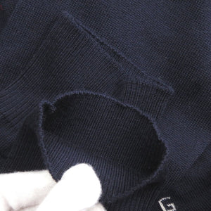 美品 グッチ Vネック ウール サイズL ネイビー ニット セーター 0978【中古】GUCCI