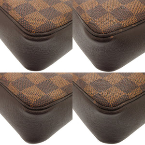 美品 ルイ ヴィトン トゥルースメイクアップ ダミエ N51982 ブラウン ハンドバッグ LV 0994【中古】LOUIS VUITTON