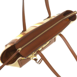 美品 サルヴァトーレフェラガモ エイミー トートバッグ ストライプ レザー キャンバス マルチカラー 0996【中古】Salvatore Ferragamo