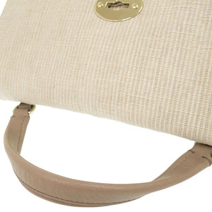 美品 ザネラート ポスティーナ キャンバス ベージュ 2WAY ハンドバッグ ショルダーバッグ 1000【中古】ZANELLATO