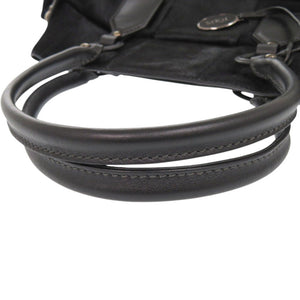 美品 トッズ 格子柄 ハラコ/レザー ブラック ネイビー ショルダーバッグ 黒 1007【中古】TOD’S