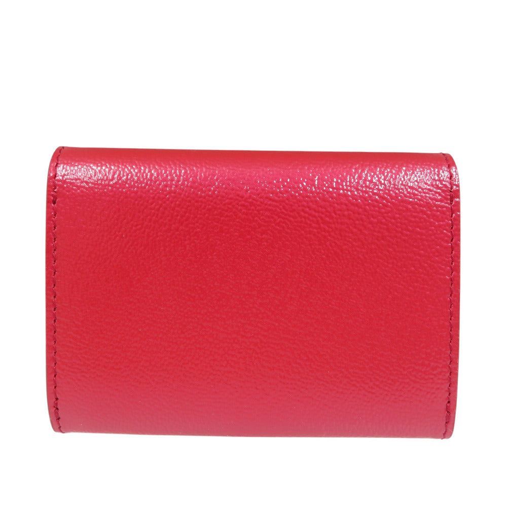 美品 ブルガリ レザー ゴールド金具 レッド クリップ カードケース 名刺入れ 1015【中古】BVLGARI