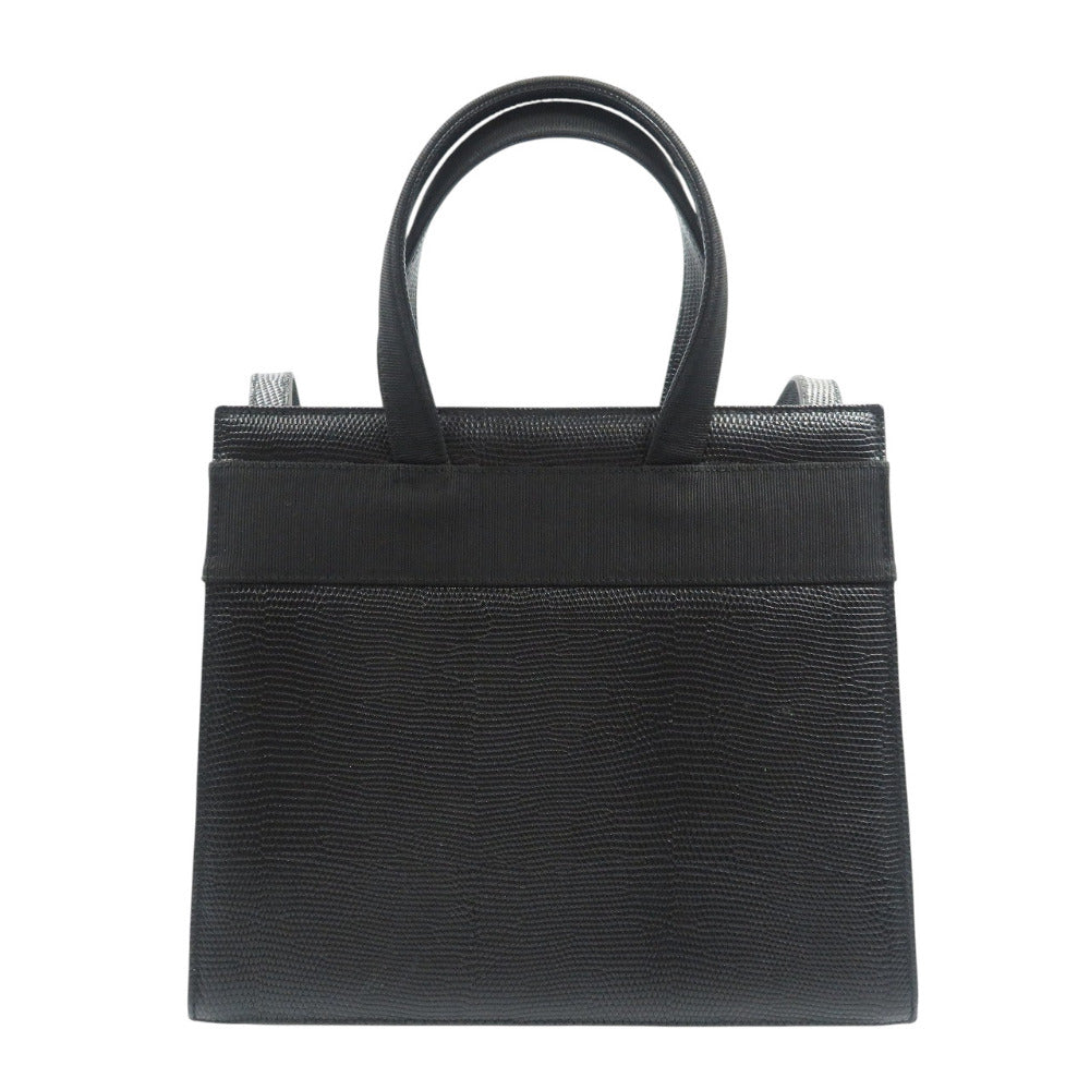 サルヴァトーレフェラガモ ヴァラリボン BA214178 レザー ゴールド金具 ブラック 2WAY ショルダー ハンドバッグ 1017【中古】Salvatore Ferragamo