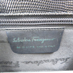 サルヴァトーレフェラガモ ヴァラリボン BA214178 レザー ゴールド金具 ブラック 2WAY ショルダー ハンドバッグ 1017【中古】Salvatore Ferragamo