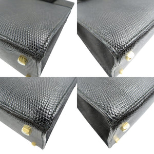 サルヴァトーレフェラガモ ヴァラリボン BA214178 レザー ゴールド金具 ブラック 2WAY ショルダー ハンドバッグ 1017【中古】Salvatore Ferragamo