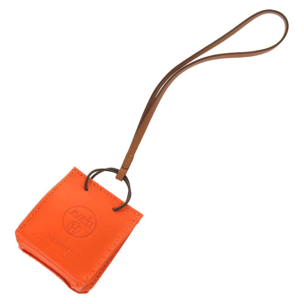 未使用 エルメス サックオランジュ アニューミロ オレンジ D刻印(2019年製) バッグチャーム キーホルダー 1027 【中古】 HERMES