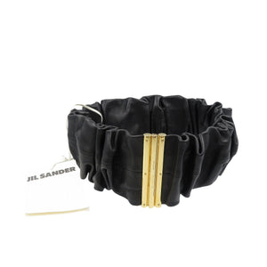 新品同様 ジルサンダー ギャザー 2020年モデル レザー ゴールド金具 ウエスト ベルト 1037【中古】JIL SANDER