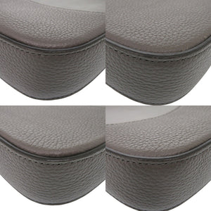 新品同様 サルヴァトーレフェラガモ 241361 カットアウト レザー グレー クラッチバッグ 1048【中古】Salvatore Ferragamo