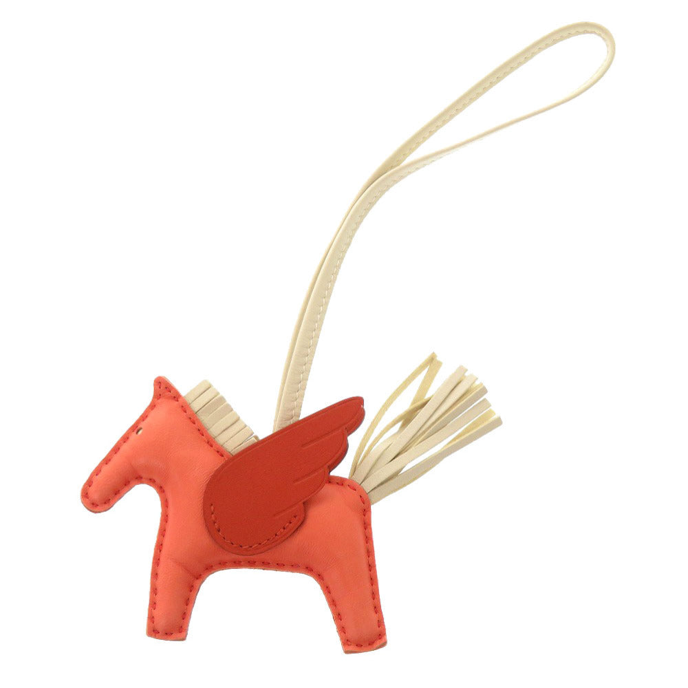 美品 エルメス ロデオペガサスPM チャーム オレンジポピー クレ テールバテュー アニョーミロ アニューミロ Z刻印(2021年製) バッグチャーム 1056【中古】HERMES