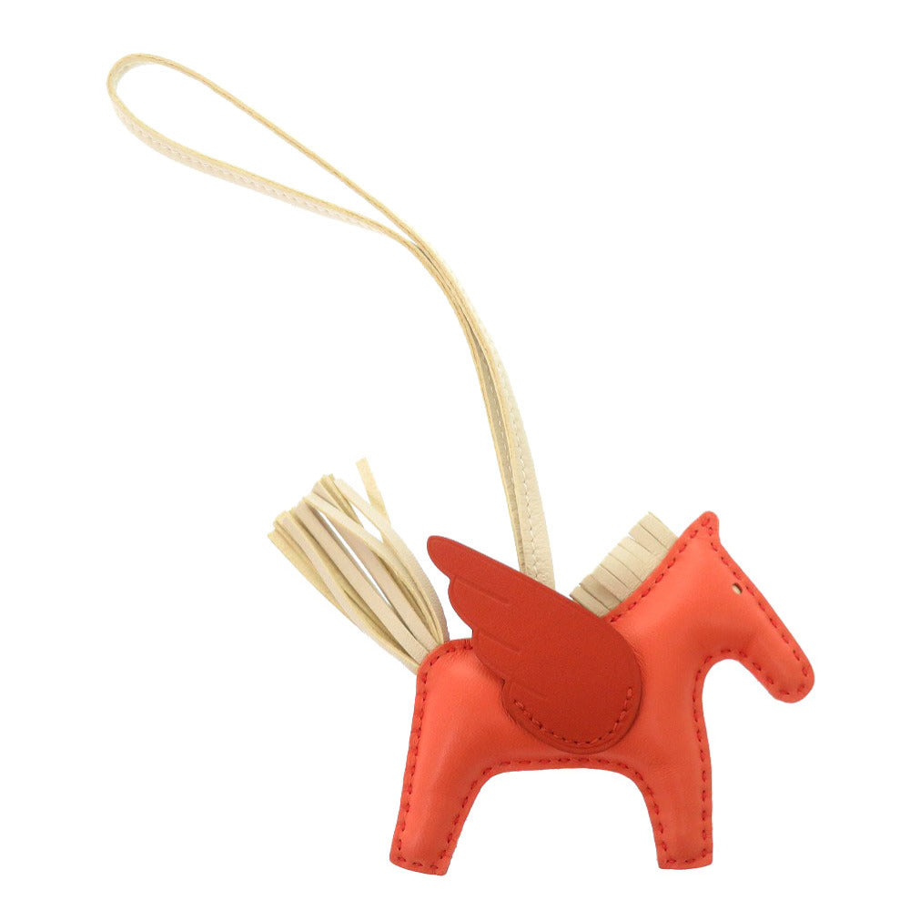 美品 エルメス ロデオペガサスPM チャーム オレンジポピー クレ テールバテュー アニョーミロ アニューミロ Z刻印(2021年製) バッグチャーム 1056【中古】HERMES