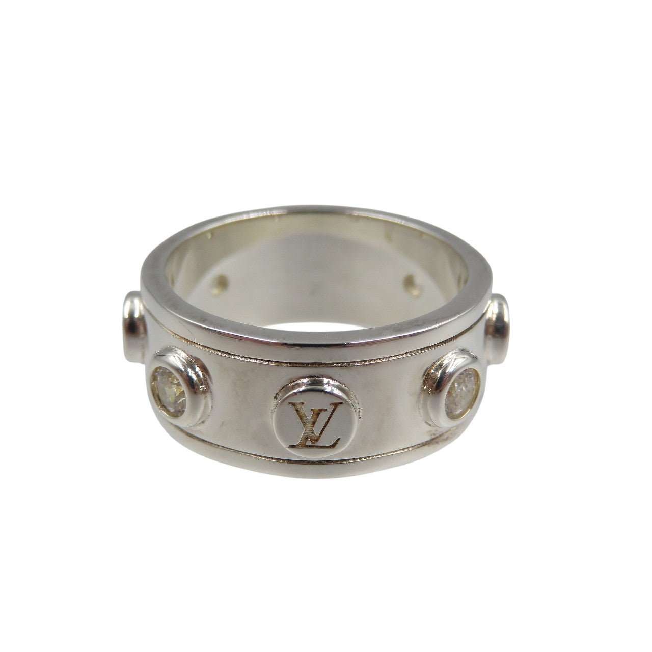 美品 ルイヴィトン LV スタッズ M1622L シルバー925 L リング 指輪 1065【中古】LOUIS VUITTON