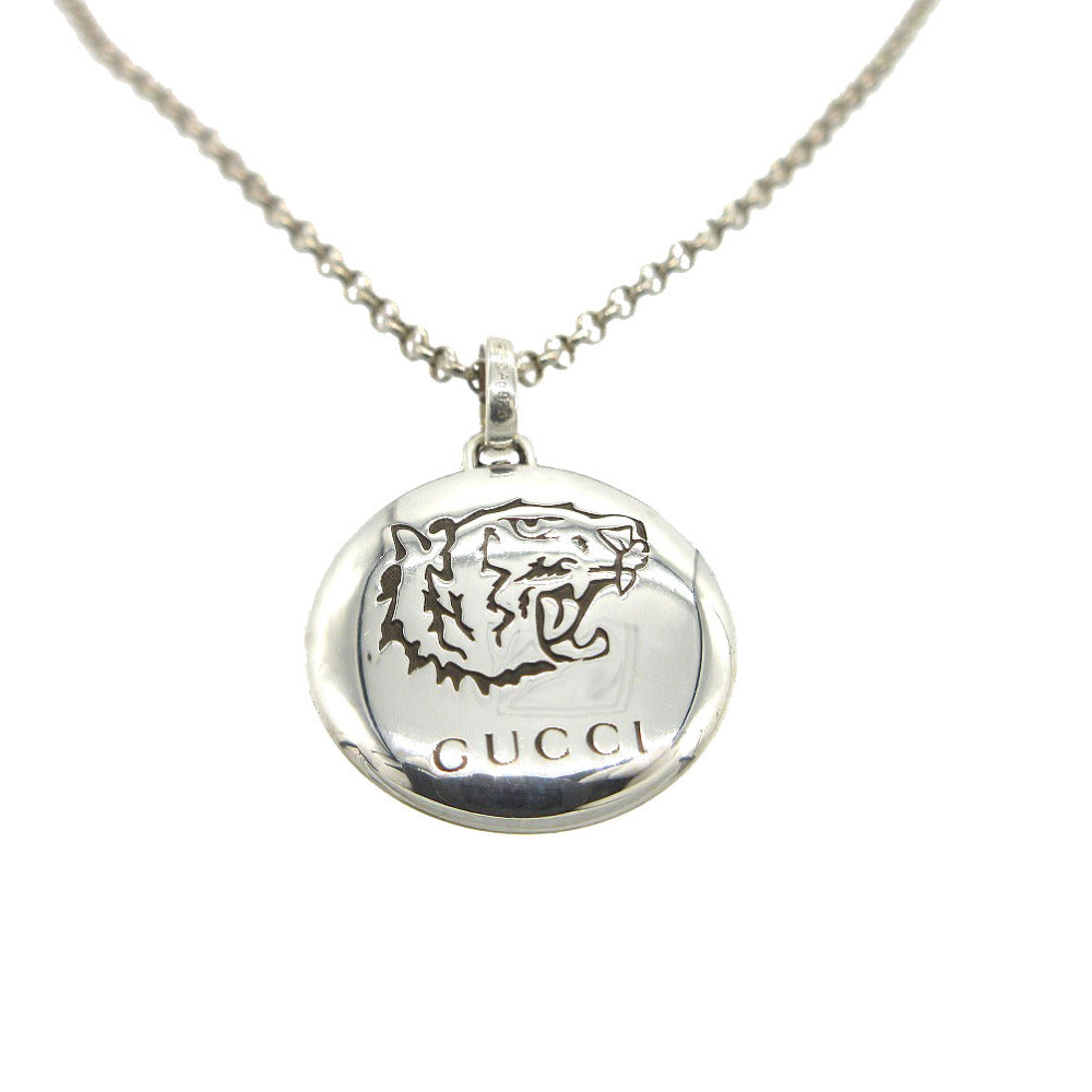 新品同様 グッチ ブラインド フォーラブ タイガーヘッド ネックレス シルバー925 シルバー 1074【中古】GUCCI