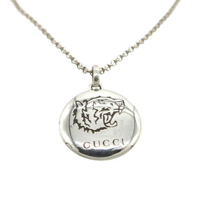 新品同様 グッチ ブラインド フォーラブ タイガーヘッド ネックレス シルバー925 シルバー 1074【中古】GUCCI