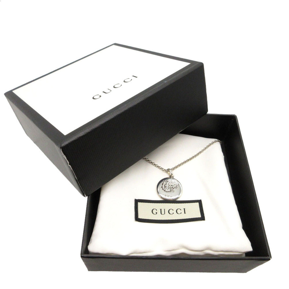 新品同様 グッチ ブラインド フォーラブ タイガーヘッド ネックレス シルバー925 シルバー 1074【中古】GUCCI