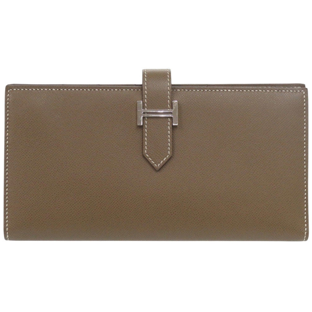 美品 エルメス ベアンスフレ ヴォーマダム エトゥープ シルバー金具 B刻印(2023年製) 長財布 エトープ 1082 【中古】 HERMES