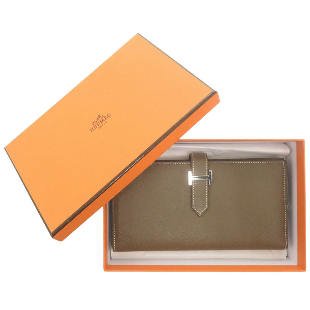 美品 エルメス ベアンスフレ ヴォーマダム エトゥープ シルバー金具 B刻印(2023年製) 長財布 エトープ 1082 【中古】 HERMES