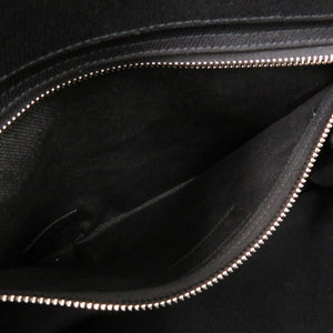 新品同様 サンローランパリ リヴ ゴーシュ キャンバス レザー ブラック トートバッグ 黒 1092【中古】SAINT LAURENT PARIS メンズ