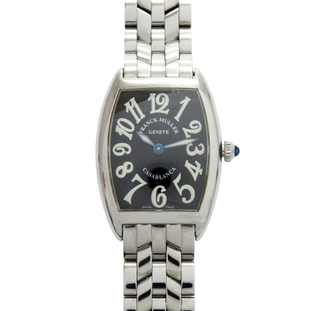 美品 フランクミュラー カサブランカ 1752QZ ブラック SS クオーツ 腕時計 黒文字盤 1098【中古】FRANCK MULLER