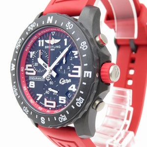 新品同様 ブライトリング エンデュランス プロ 広島カープ コラボ X823101E1B1S1 クオーツ 腕時計 ブライトライト/ラバー ブラック 黒文字盤 赤 1102【中古】BREITLING メンズ