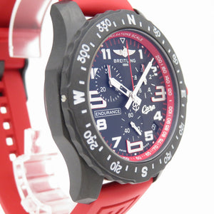 新品同様 ブライトリング エンデュランス プロ 広島カープ コラボ X823101E1B1S1 クオーツ 腕時計 ブライトライト/ラバー ブラック 黒文字盤 赤 1102【中古】BREITLING メンズ