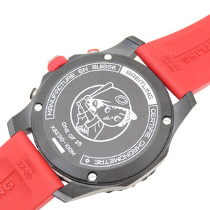 新品同様 ブライトリング エンデュランス プロ 広島カープ コラボ X823101E1B1S1 クオーツ 腕時計 ブライトライト/ラバー ブラック 黒文字盤 赤 1102【中古】BREITLING メンズ
