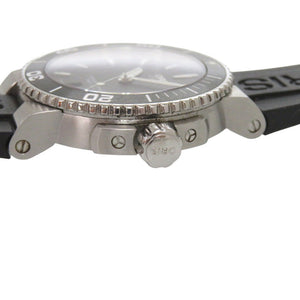 美品 オリス アクイス デイト 01 733 7653 4154-07 4 26 34EB ブラック SS ラバー 自動巻き 腕時計 1106【中古】ORIS