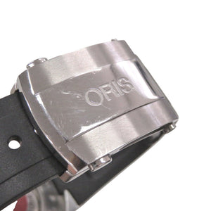 美品 オリス アクイス デイト 01 733 7653 4154-07 4 26 34EB ブラック SS ラバー 自動巻き 腕時計 1106【中古】ORIS