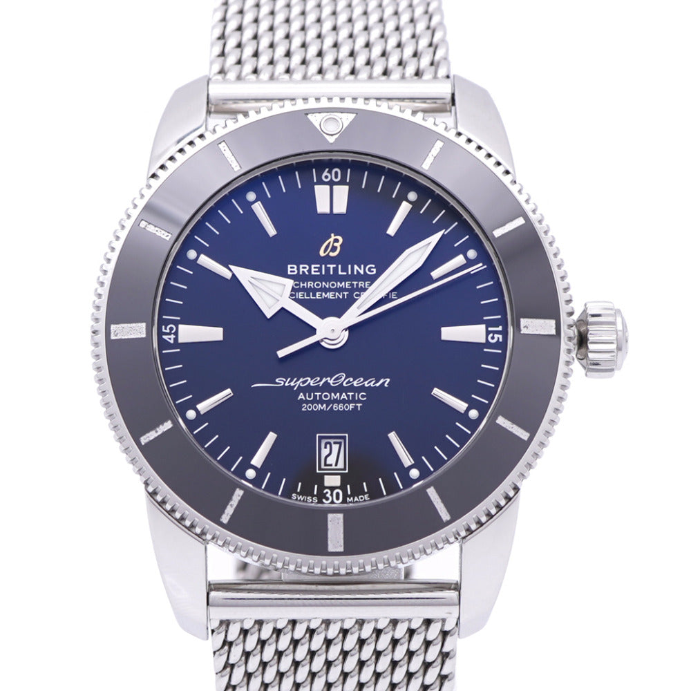 美品 ブライトリング スーパーオーシャン ヘリテージ2 AB2020 自動巻き 腕時計 SS ブラック 黒文字盤 1107【中古】BREITLING メンズ