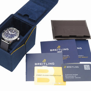 美品 ブライトリング スーパーオーシャン ヘリテージ2 AB2020 自動巻き 腕時計 SS ブラック 黒文字盤 1107【中古】BREITLING メンズ